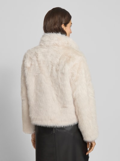 VERO MODA Regular fit jack in de look van imitatiebont, model 'MONROE' Ecru - 5