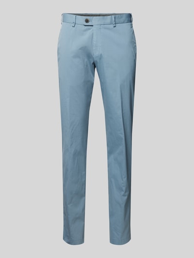 Hiltl Regular Fit Chino mit Bundfalten Modell 'Tarent' Hellblau 2