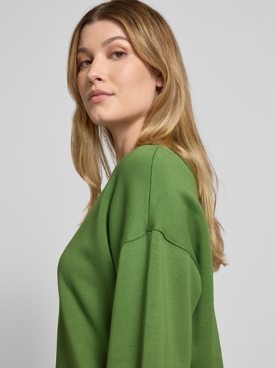 MSCH Copenhagen Sweatshirt met ronde hals, model 'Ima' Grasgroen - 3