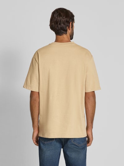 Lindbergh Oversized T-shirt met ronde hals Zand - 5