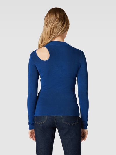 Copenhagen Muse Gebreide pullover met cut-out, model 'NATACHA' Koningsblauw - 5