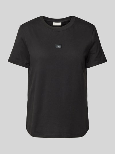 Calvin Klein Jeans Regular Fit T-Shirt mit Label-Print Black 2