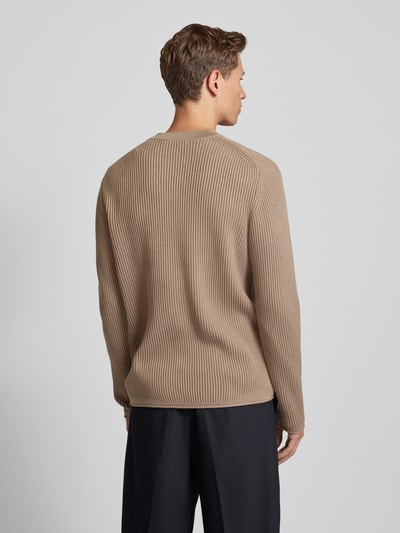 Drykorn Strickpullover mit Rundhalsausschnitt Modell 'LEANDO' Beige 5