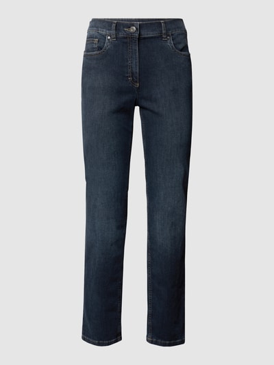 Zerres Straight Fit Jeans mit Stretch-Anteil Modell 'Greta' Marine 2