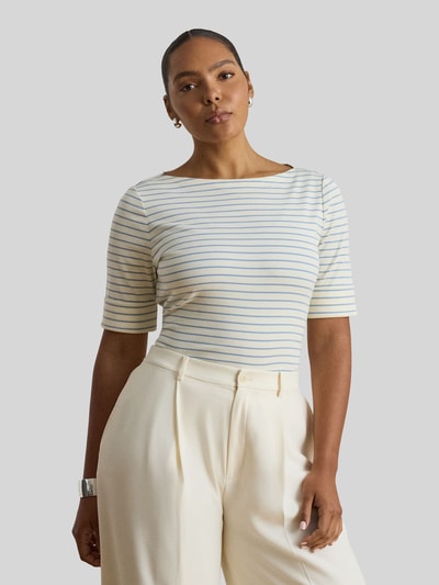 Lauren Ralph Lauren regular fit T-shirt van katoenmix Ecru - 6
