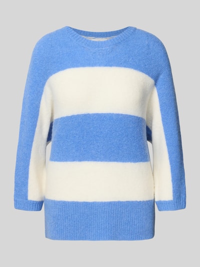 Fynch-Hatton Gebreide pullover met ronde hals Koningsblauw - 2