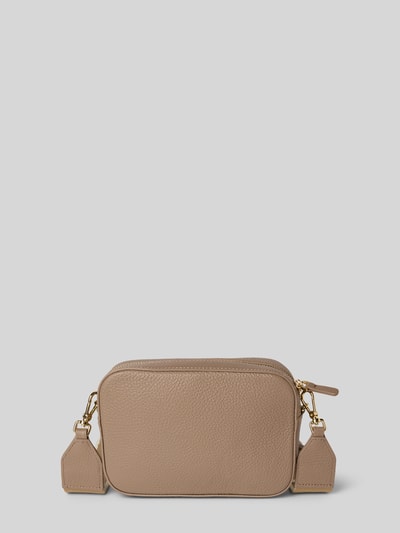 Coccinelle Handtas met labelapplicatie, model 'TEBE' Taupe - 4