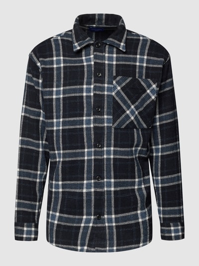 Jack & Jones Vrijetijdsoverhemd met all-over motief, model 'JORDENNIS' Donkerblauw - 2