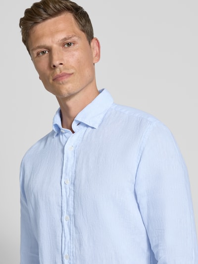 FIL NOIR Regular Fit Business-Hemd mit Kentkragen Modell 'ROMA' Hellblau 3
