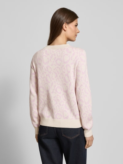 Vila Strickpullover mit Rundhalsausschnitt Modell 'RIL' Rosa 5