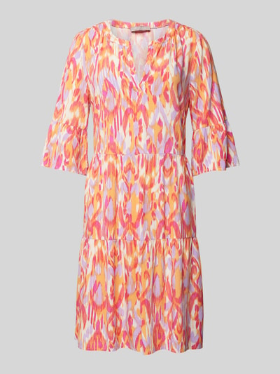 Christian Berg Woman Selection Knielanges Kleid aus Viskose im Stufen-Look Pink 2