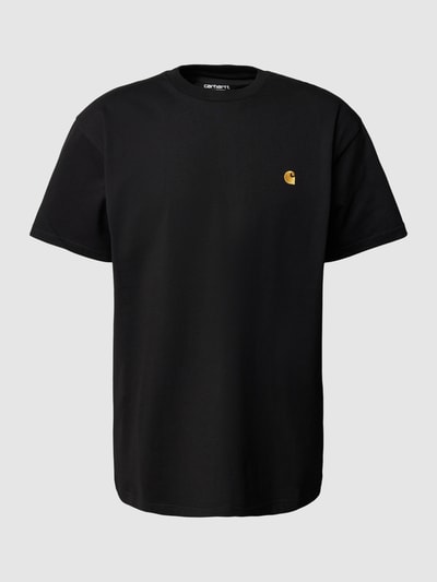 Carhartt Work In Progress T-Shirt mit Label-Stitching Modell 'CHASE' Black 2
