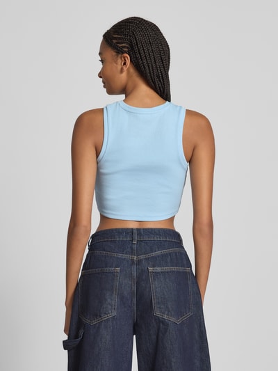 Only Slim fit korte tops van katoenmix, model 'VILMA' Lichtblauw - 5