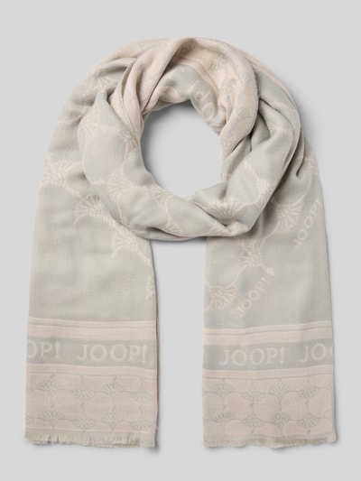 JOOP! Sjaal met labelprint Aquablauw - 1