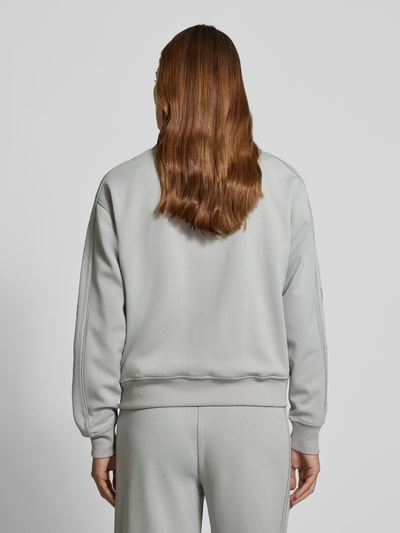 Guess Activewear Sweatjacke mit Stehkragen Modell 'OCTAVIA' Mittelgrau 5