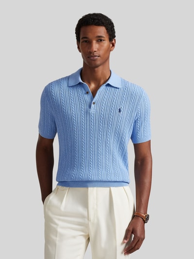 Polo Ralph Lauren Regular Fit Poloshirt aus reiner Baumwolle Bleu 4