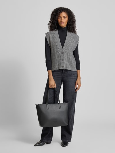 Drykorn Strickweste mit Woll-Anteil Modell 'PIGES' Mittelgrau Melange 1