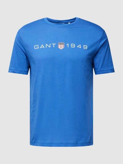 Gant T-shirt z nadrukiem z logo Królewski niebieski 2