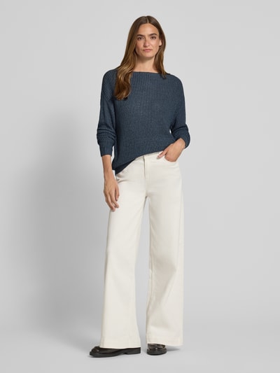 Christian Berg Woman Gebreide pullover met extra brede schouders Donkergrijs - 1