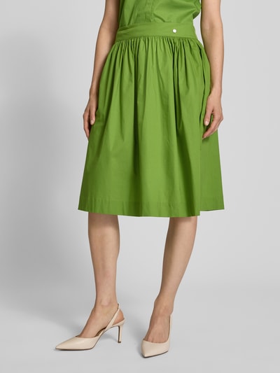 Marc Cain Knielanger Rock mit Label-Detail Grass 4