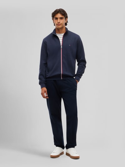 Tommy Hilfiger Regular Fit Sweatjacke aus reiner Baumwolle Marine 1