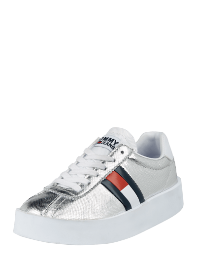 Tommy Jeans Sneaker 'Lucie 1Z' in Metallicoptik Silber 1