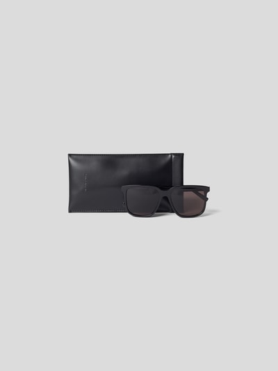 Saint Laurent Unisex Sonnenbrille mit Label-Prints Schwarz 6