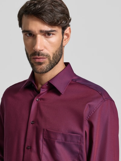 ETERNA Comfort Fit Businesshemd mit Knopfleiste Bordeaux 3