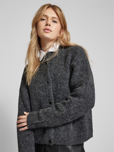 Gestuz Cardigan met turtleneck, model 'Alpha' Antraciet - 3