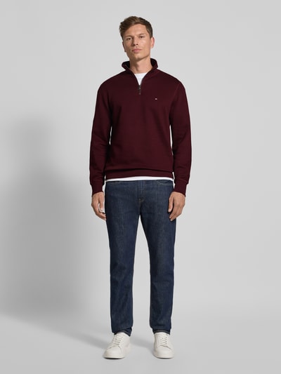 Tommy Hilfiger Pullover van katoenmix Bordeaux - 1
