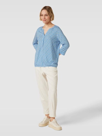 Soyaconcept Blusenshirt mit Allover-Muster Modell 'Felicity' Blau 1