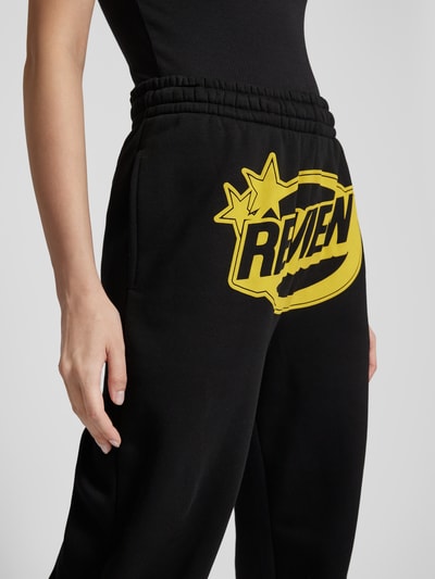 Review Sweatpants mit Label-Print Black 3