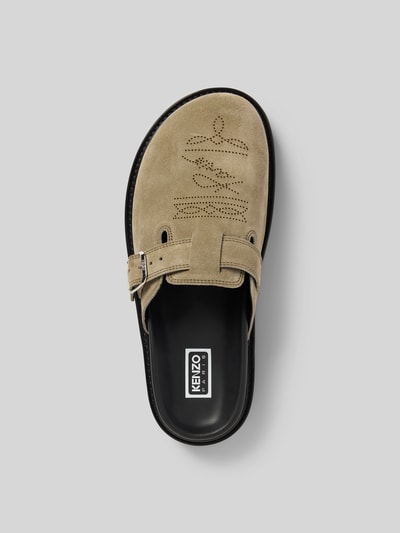 Kenzo Mules mit Dornschließe Beige 4