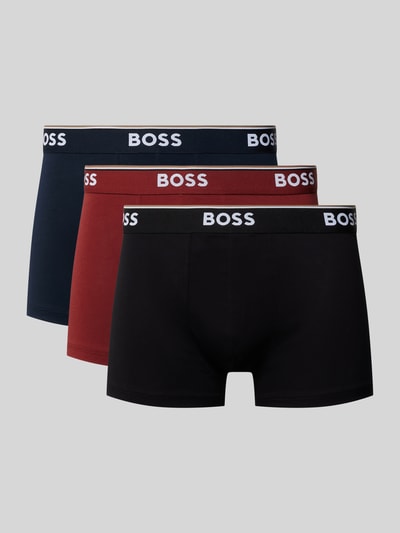 BOSS Trunks mit elastischem Logo-Bund im 3er-Pack Black 1