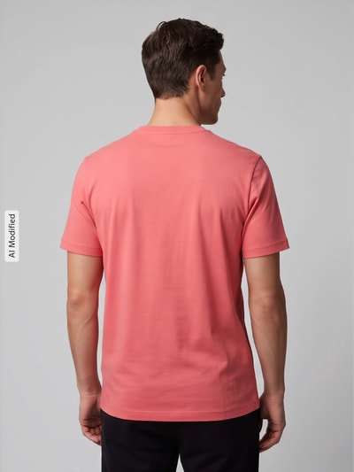 BOSS Green Regular Fit T-Shirt mit kleinem Logo-Schriftzug Pink 5
