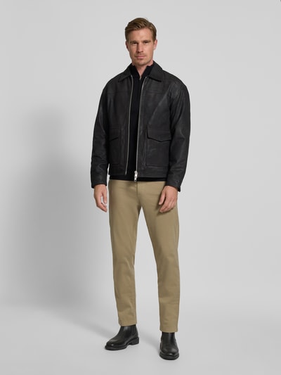 SELECTED HOMME Regular fit schipperstrui van zuivere merinowol, model 'TRAY' Zwart - 1