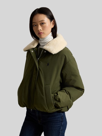 Polo Ralph Lauren Regular Fit Bomberjacke mit Teddykragen Oliv 4