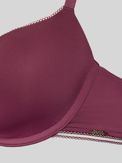 BOSS Beha met voorgevormde cup, model 'DEMI_B.PURE' Bordeaux - 2