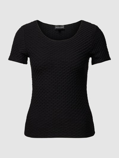 Emporio Armani T-shirt z fakturowanym wzorem Czarny 2