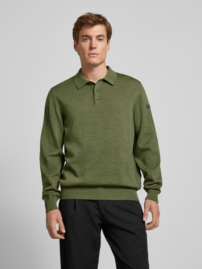 MAERZ Muenchen Gebreide pullover met polokraag Grasgroen - 4