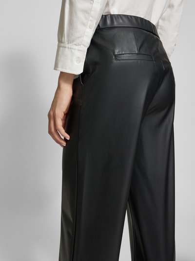 Raffaello Rossi Wide Leg Culotte in Leder-Optik Modell 'PALINA' Black 3