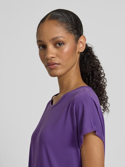 Christian Berg Woman T-shirt z mieszanki modalu z okrągłym dekoltem Fioletowy 3