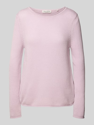 Marc O'Polo Sweter z dzianiny o kroju regular fit z czystej bawełny Lawendowy 2