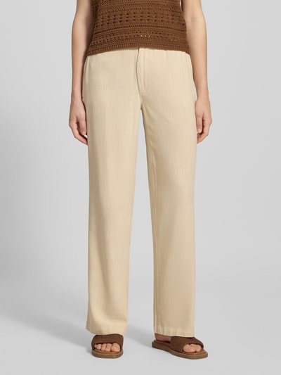 Pepe Jeans Loose Fit Leinenhose aus Viskose-Lyocell-Mix Offwhite 4