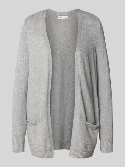 Only Regular Fit Cardigan aus Viskose-Mix Modell 'LESLY' Hellgrau Melange 2