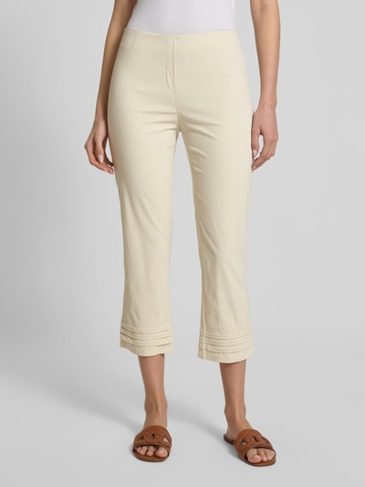 STEHMANN Slim fit broek met verkort model, model 'Ina' Beige - 4