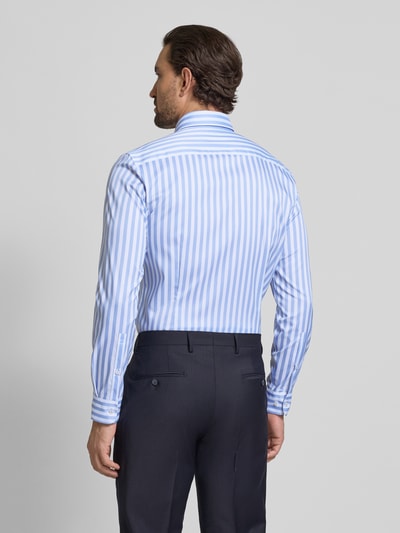 Jake*s Slim fit zakelijk overhemd met kentkraag Bleu - 5