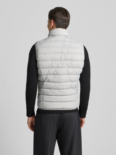 Marc O'Polo Regular fit bodywarmer met logopatch Lichtgrijs - 5