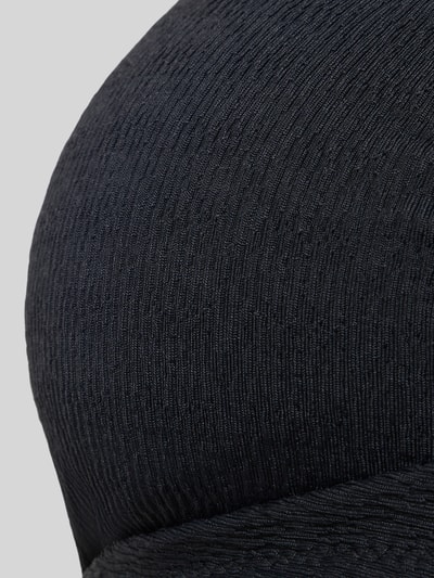 Produktfoto, czarne Bikini-Oberteil mit Ziersteinen Modell 'Keneto' od Banana Moon z fakturowanym wzorem, elastyczna mieszanka materiałów