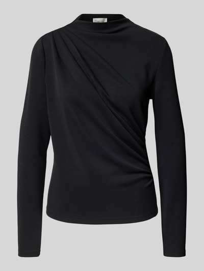 My Essential Wardrobe Shirt met lange mouwen en rimpelingen Zwart - 2